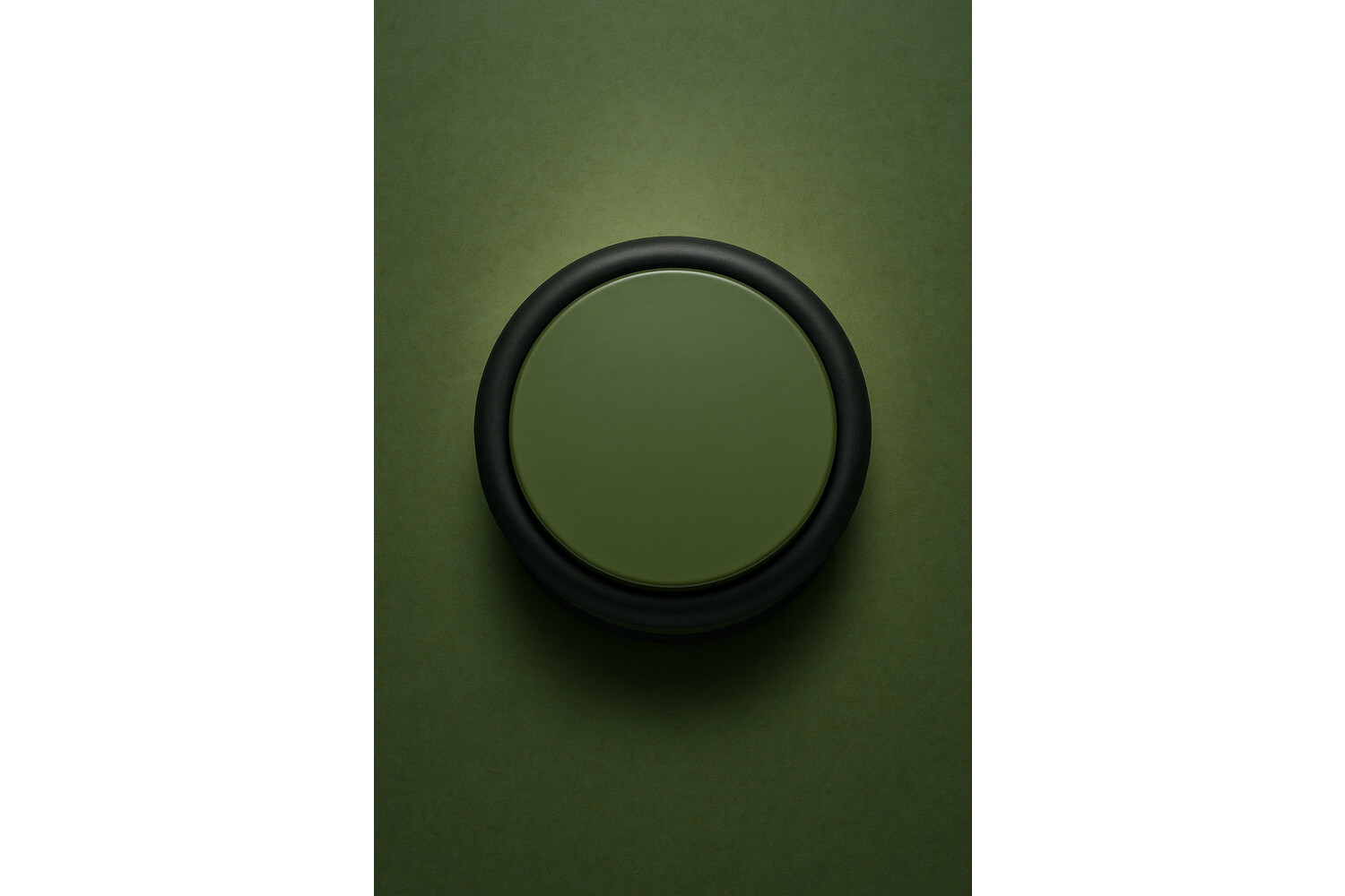Ronde deurstopper staal (groen/zwart) - vrijstaand - vloer - 1kg