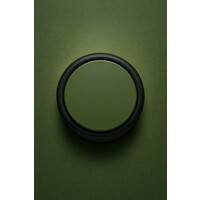 Ronde deurstopper staal (groen/zwart) - vrijstaand - vloer - 1kg