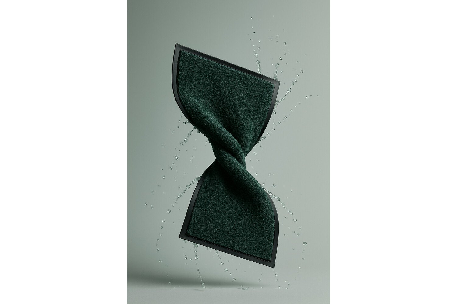 HAMAT® Twister wasbare droogloopmat - donkergroen