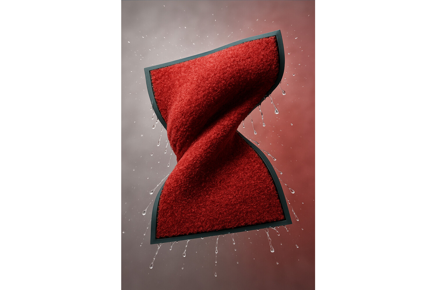 HAMAT® Twister wasbare droogloopmat - rood