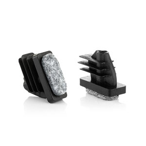 Stoelpootdoppen - inbuis - naaldvilt - rechthoekig - schuin