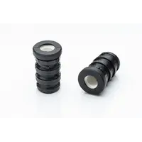Meubelwiel inline - 50 mm zacht loopvlak met ronde dop (quartz/transparant)