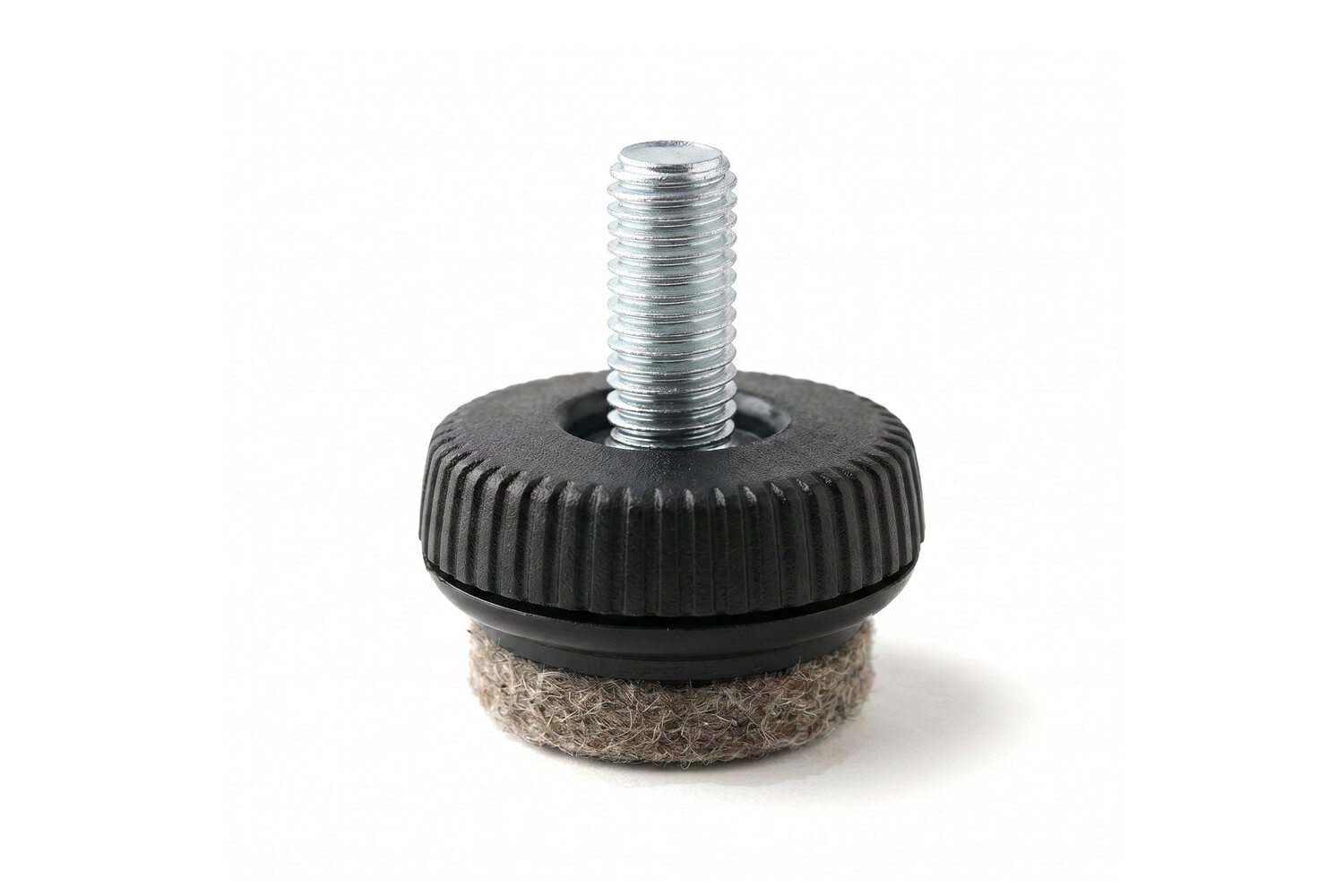 Viltdop met schroefdraad M6 - vervangbaar vilt (ultrasoft) Viltdop met schroefdraad M6 - vervangbaar vilt (ultrasoft)