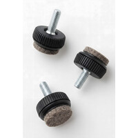 Viltdop met schroefdraad M6 - vervangbaar vilt (ultrasoft) Viltdop met schroefdraad M6 - vervangbaar vilt (ultrasoft)