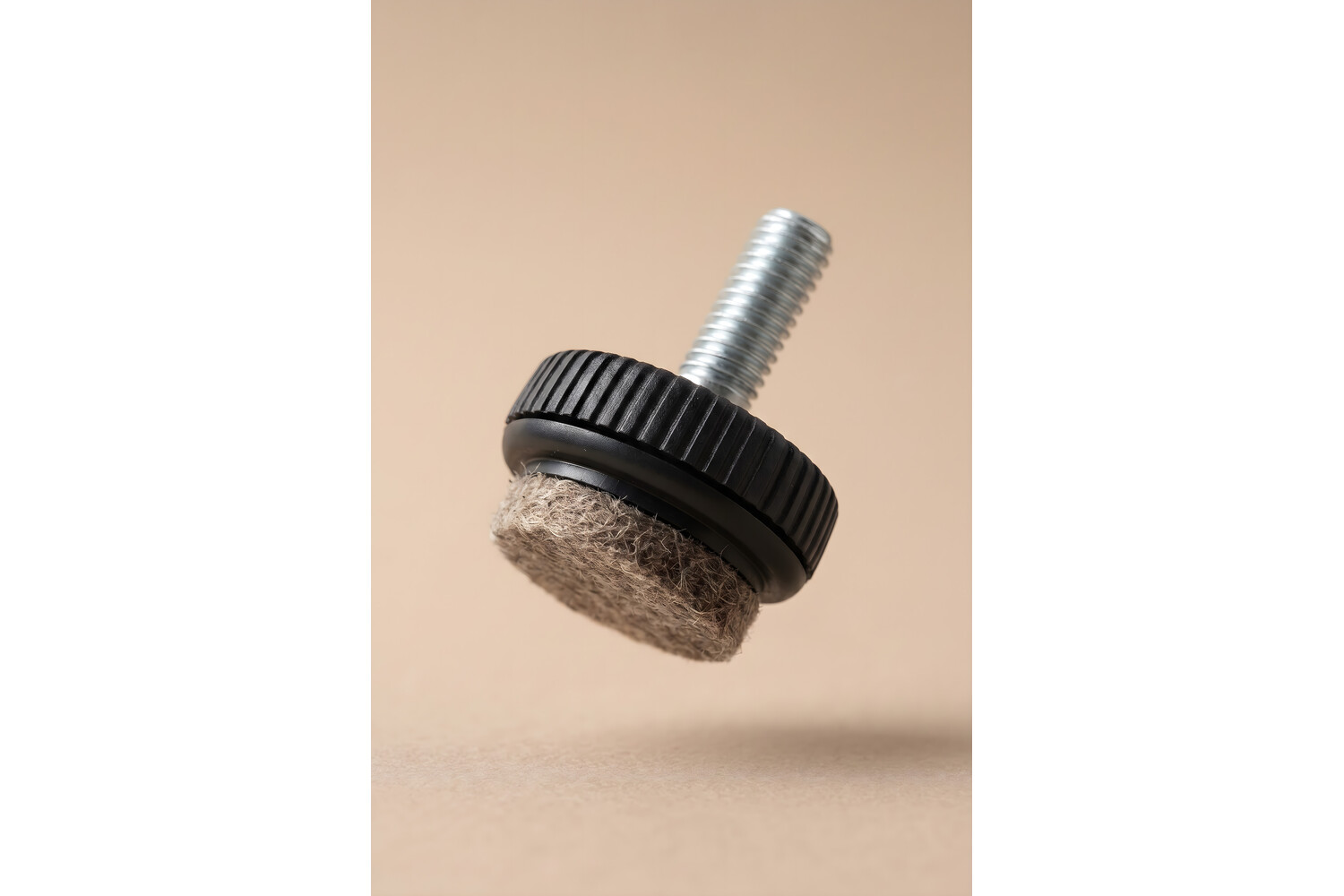 Viltdop met schroefdraad M6 - vervangbaar vilt (ultrasoft) Viltdop met schroefdraad M6 - vervangbaar vilt (ultrasoft)