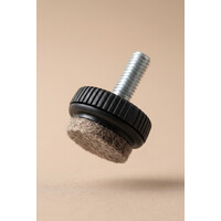 Viltdop met schroefdraad M6 - vervangbaar vilt (ultrasoft) Viltdop met schroefdraad M6 - vervangbaar vilt (ultrasoft)