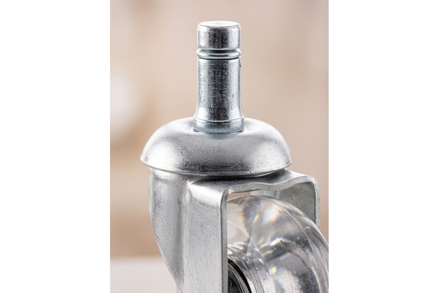 Meubelwiel inline - 50 mm - zacht - stift - verzinkt Meubelwiel inline - 50 mm - zacht - stift - verzinkt