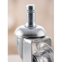 Meubelwiel inline - 50 mm - zacht - stift - verzinkt Meubelwiel inline - 50 mm - zacht - stift - verzinkt