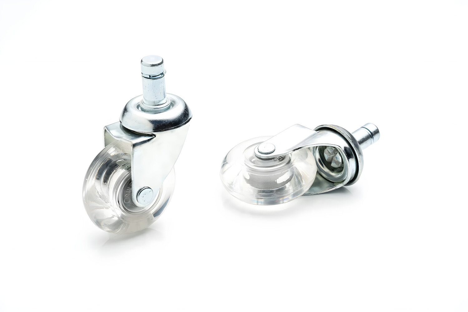Meubelwiel inline - 50 mm - zacht - stift - verzinkt Meubelwiel inline - 50 mm - zacht - stift - verzinkt