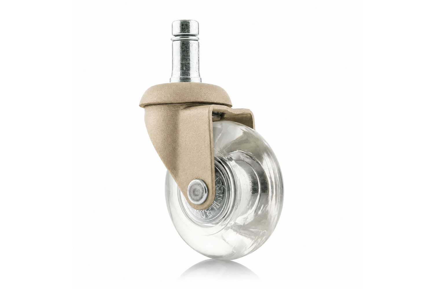 Meubelwiel inline - 50 mm zacht loopvlak met stift 11x22 mm (quartz/transparant) Meubelwiel inline - 50 mm zacht loopvlak met stift 11x22 mm (quartz/transparant)