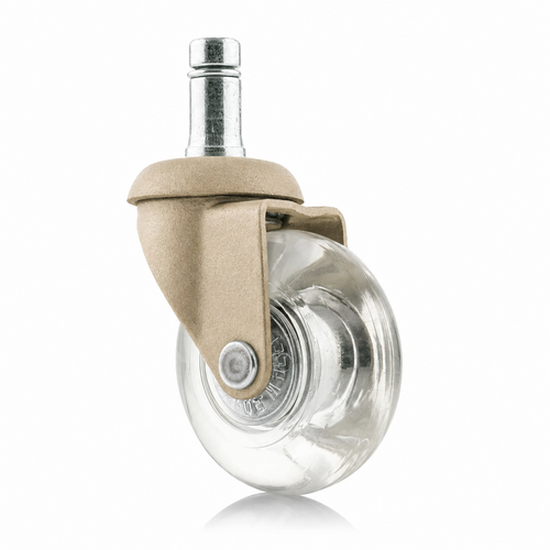 Meubelwiel inline - 50 mm zacht loopvlak met stift 11x22 mm (quartz/transparant) Meubelwiel inline - 50 mm zacht loopvlak met stift 11x22 mm (quartz/transparant)