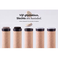 Glijder rond met vervangbaar vilt (natural)