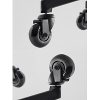 Meubelwiel inline - 50 mm - zacht - stift - zwart/zwart Meubelwiel inline - 50 mm - zacht - stift - zwart/zwart