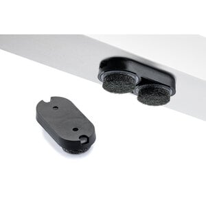 Glijder vlak voor vierkante buisframes met vervangbaar vilt (natural)