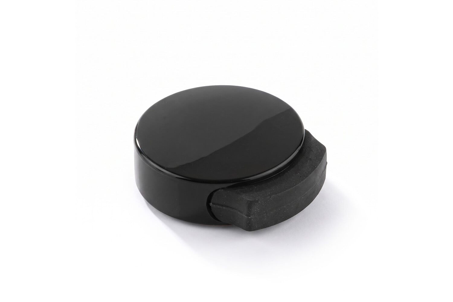 Ronde deurstopper met zijbuffer (zwart) Ronde deurstopper met zijbuffer (zwart)