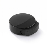 Ronde deurstopper met zijbuffer (zwart) Ronde deurstopper met zijbuffer (zwart)