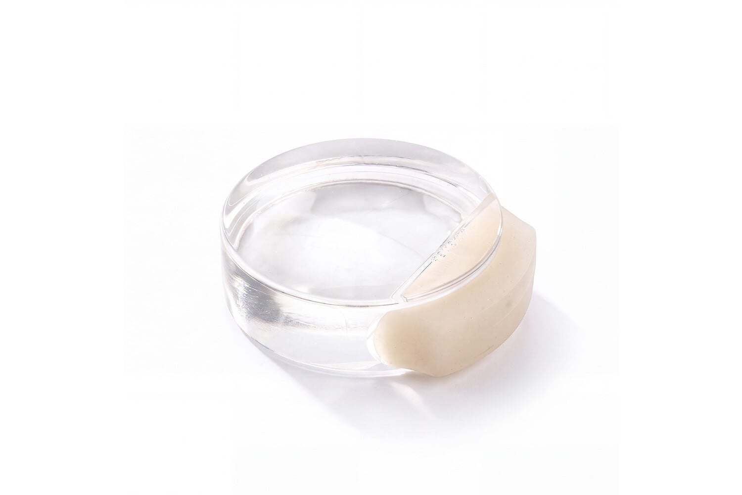Ronde deurstopper met zijbuffer (transparant)