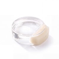 Ronde deurstopper met zijbuffer (transparant)