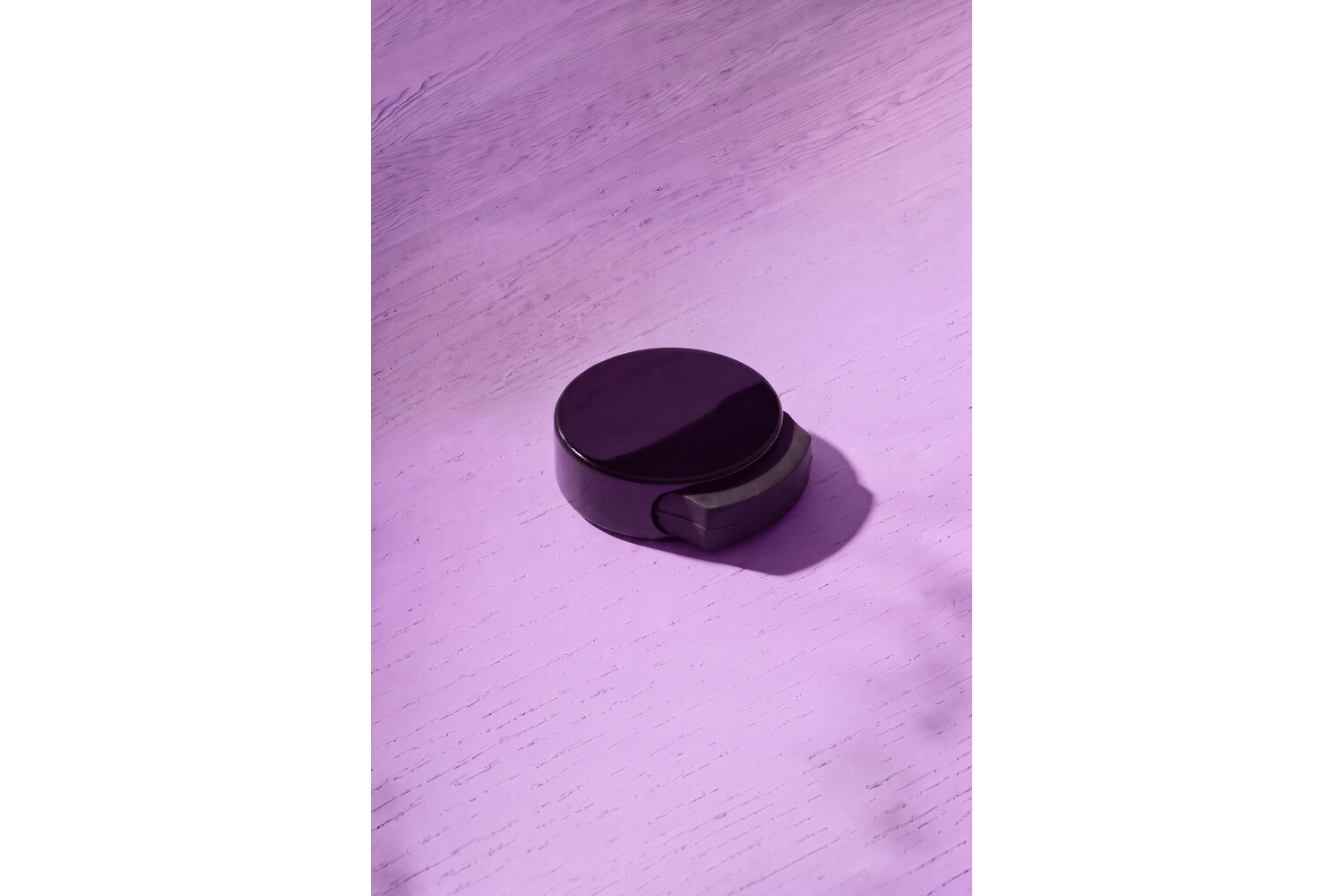 Ronde deurstopper met zijbuffer (zwart) Ronde deurstopper met zijbuffer (zwart)