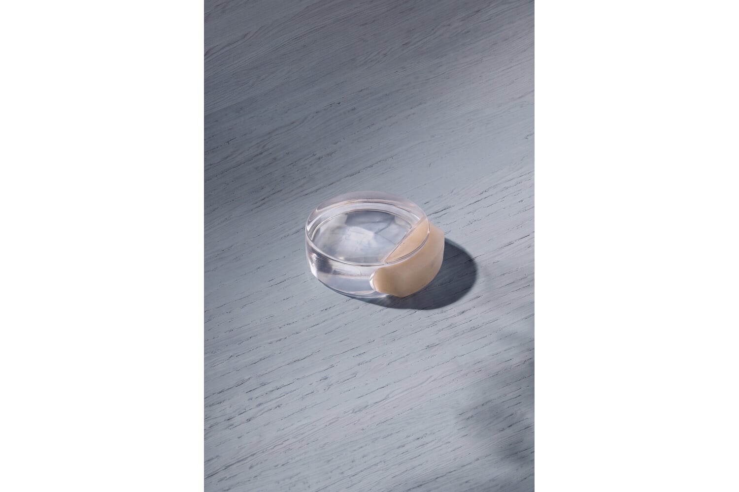 Ronde deurstopper met zijbuffer (transparant)