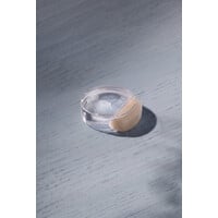 Ronde deurstopper met zijbuffer (transparant)