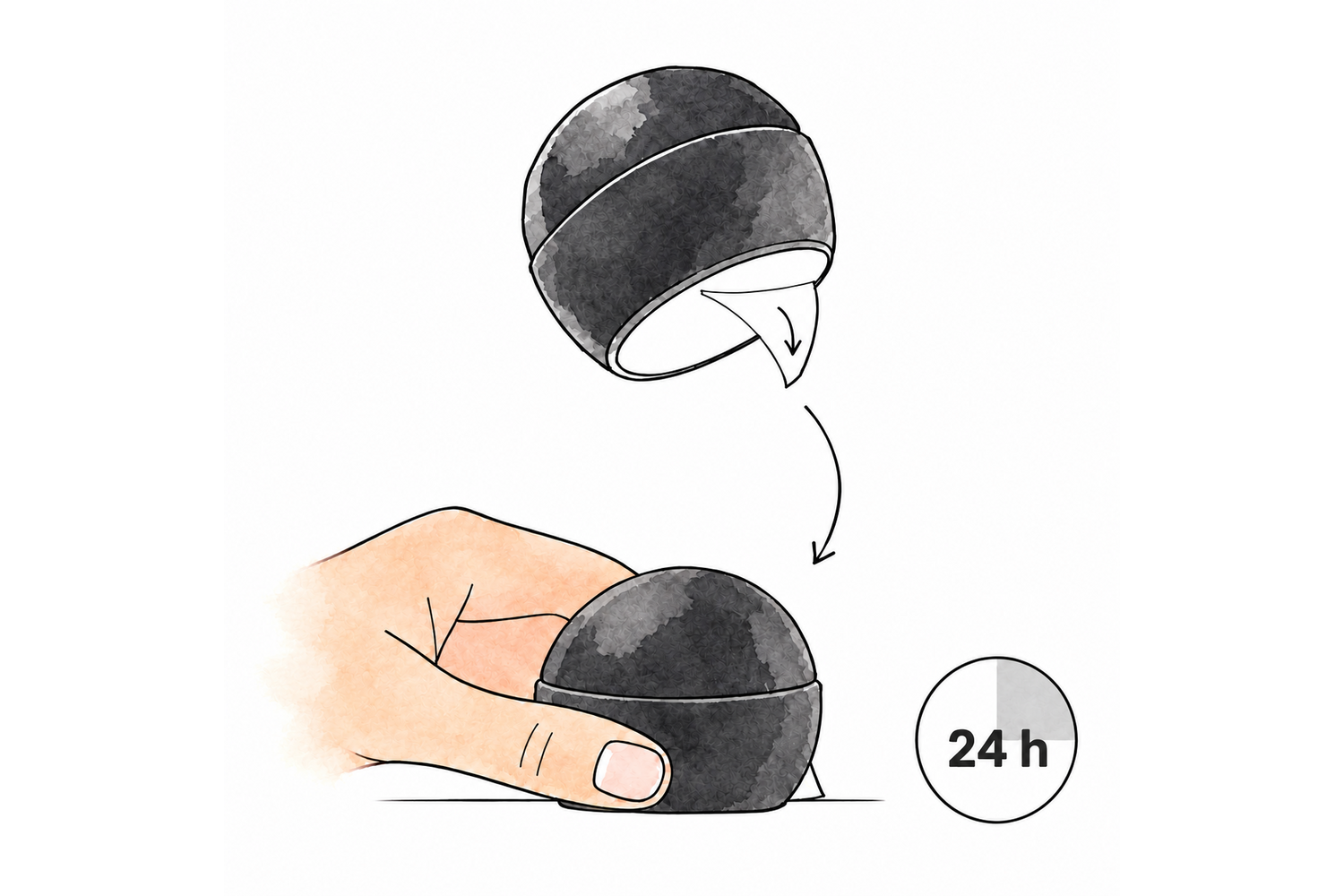 Bolle deurstopper (zwart) Bolle deurstopper (zwart)
