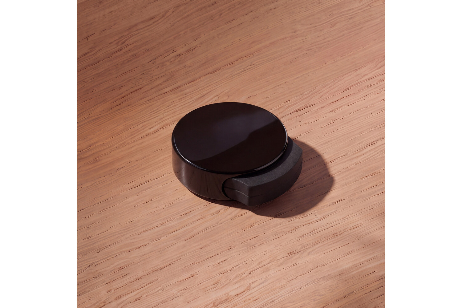 Ronde deurstopper met zijbuffer (zwart) Ronde deurstopper met zijbuffer (zwart)