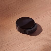 Ronde deurstopper met zijbuffer (zwart) Ronde deurstopper met zijbuffer (zwart)
