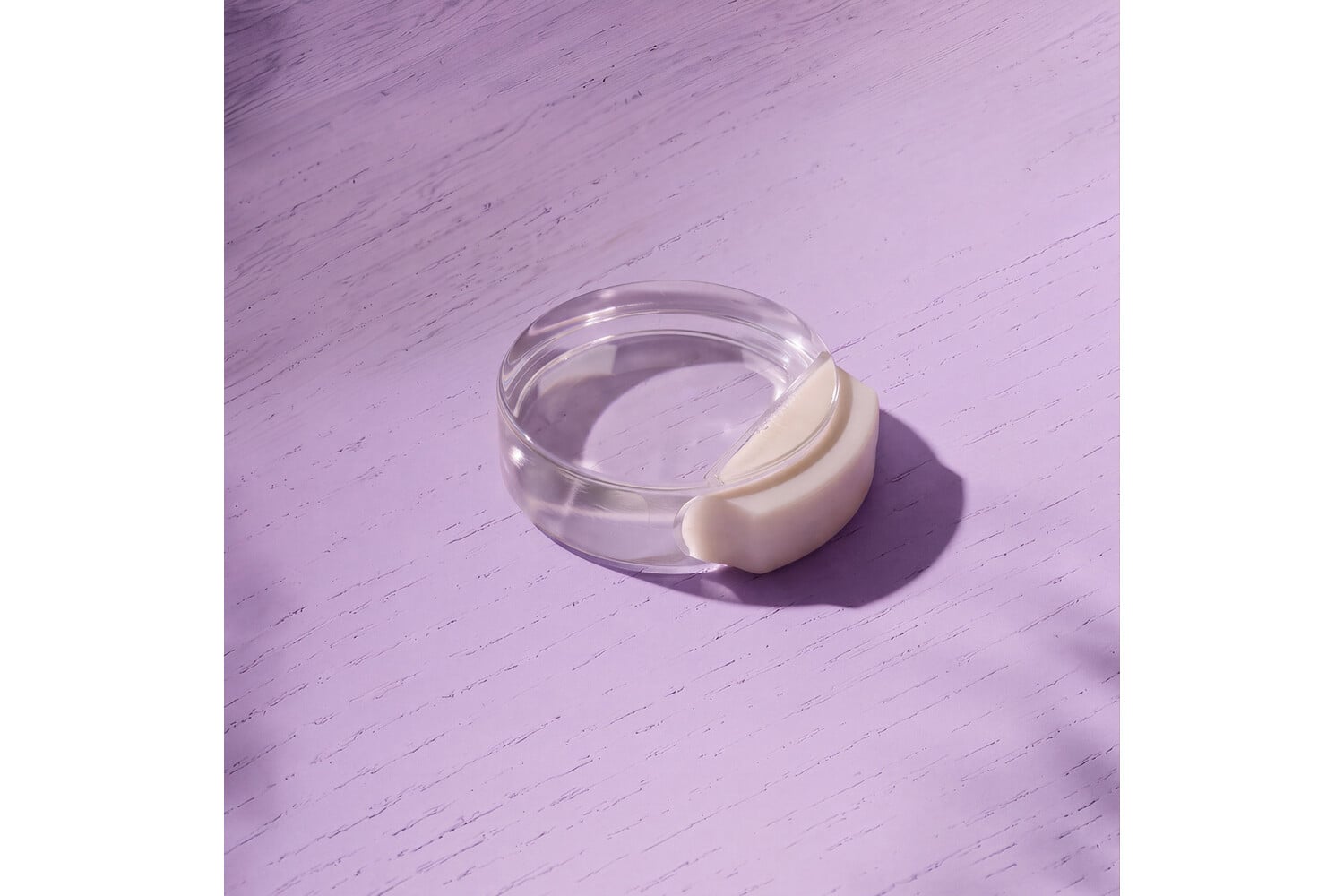 Ronde deurstopper met zijbuffer (transparant)