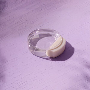 Ronde deurstopper met zijbuffer (transparant)