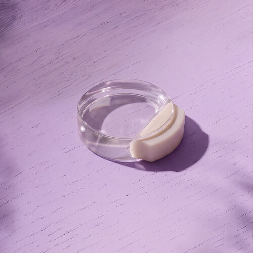 Ronde deurstopper met zijbuffer (transparant)
