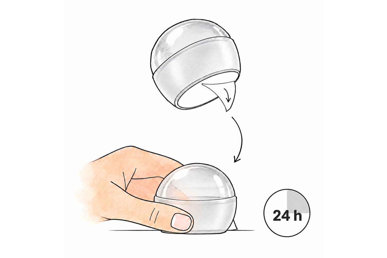 Bolle deurstopper (transparant)