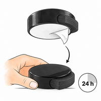 Ronde deurstopper met zijbuffer (zwart) Ronde deurstopper met zijbuffer (zwart)