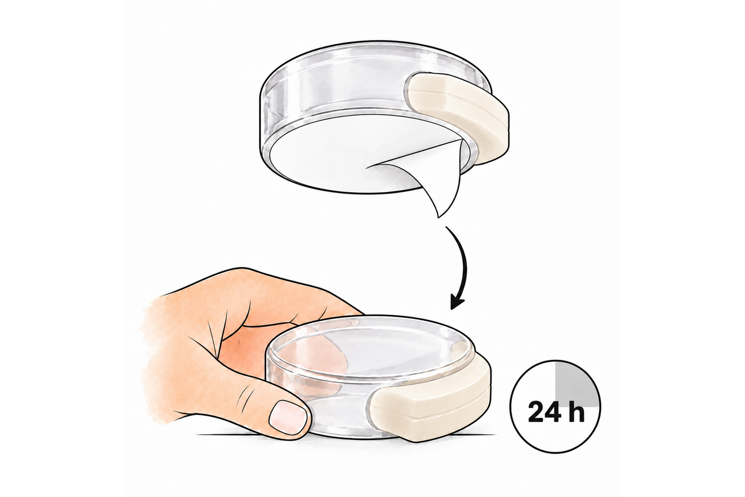 Ronde deurstopper met zijbuffer (transparant)