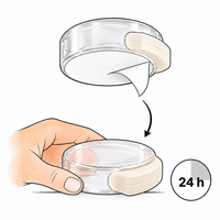 Ronde deurstopper met zijbuffer (transparant)
