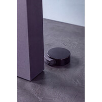 Ronde deurstopper met zijbuffer (zwart) Ronde deurstopper met zijbuffer (zwart)