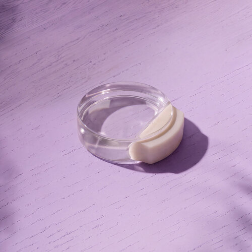 Ronde deurstopper met zijbuffer (transparant)