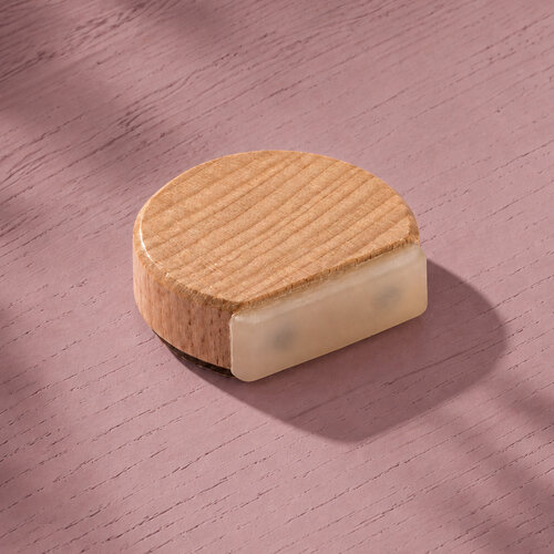 Halfronde / vlakke deurstopper (hout)