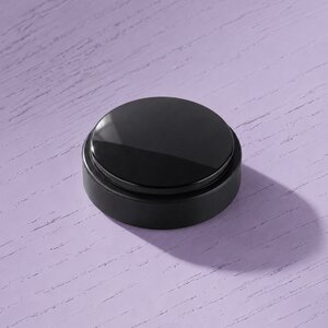 Ronde deurstopper 16 mm hoog (zwart) Ronde deurstopper 16 mm hoog (zwart)