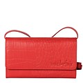 CLUTCH LILY Leder retro rot croco