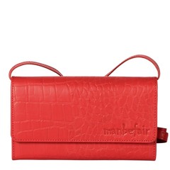 Lily Leather Clutch Retro Red Croco