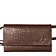 CLUTCH LILY Leder braun croco