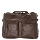 TRAVEL BAG VENEZIA  leather brown croco