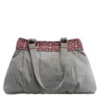 COTTON SHOULDER BAG OLIVIA grey