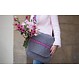 Happy – Grey Tweed Messenger Shoulder Bag