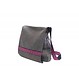 Happy – Grey Tweed Messenger Shoulder Bag