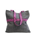 TWEED TOTE BAG CELINE grey