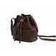Sydney Bucket Bag in Cow Leather – Chocolate Brown