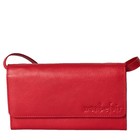 CLUTCH LILY Leder vintage rot