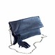 Ally Fold-Over Clutch in Vegetable-Tanned Leather – Blue